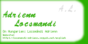 adrienn locsmandi business card