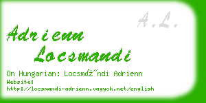 adrienn locsmandi business card